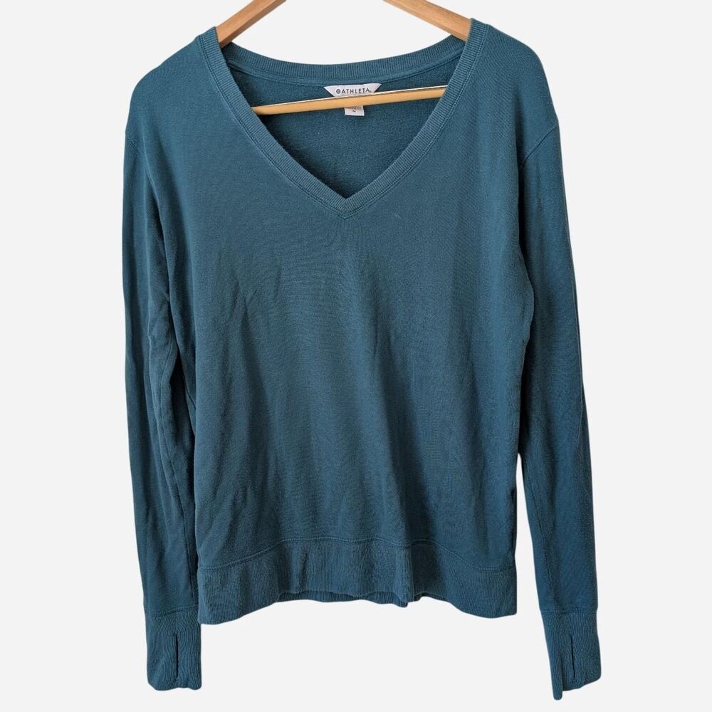 Athleta Women'sTurquoise Sunrise V-Neck Sweatshirt